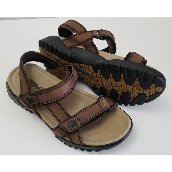 TEVA Men\'s Sz 9 Brown Leather Lug Sole Casual Sport Strap Sandals Shoes 6591 main image 9
